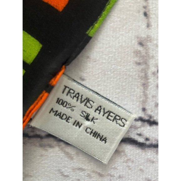 Vintage Travis Ayers Plaid Pattern 100% Silk 12 x 54 Rectangle Scarf Mod Multi - Picture 6 of 16